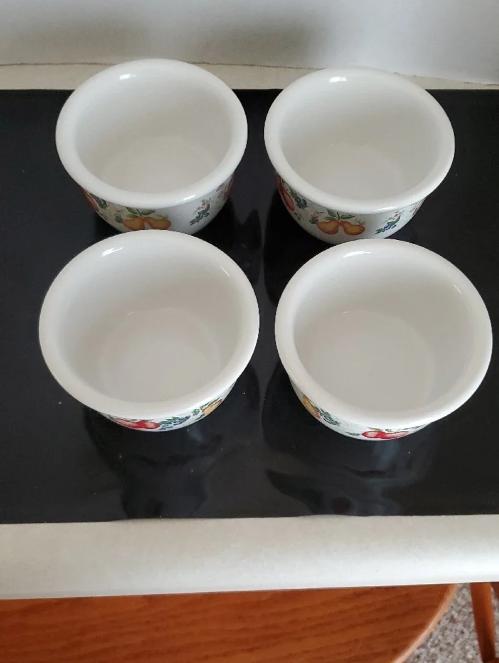 Vintage Corelle Ramekins - Fruit Pattern - Set of 4